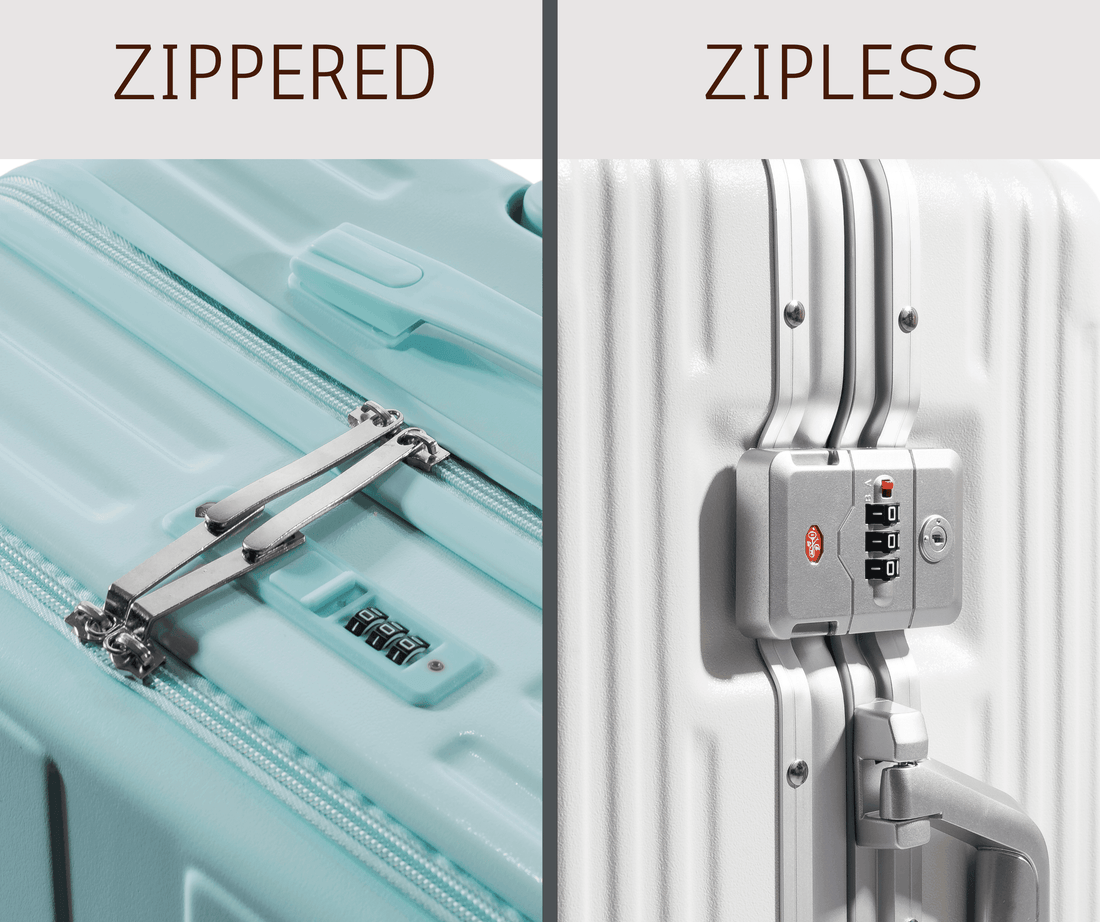 Zipless vs. Zippered Suitcase Trolleys: Which One is Right for You? - PYB Fashion