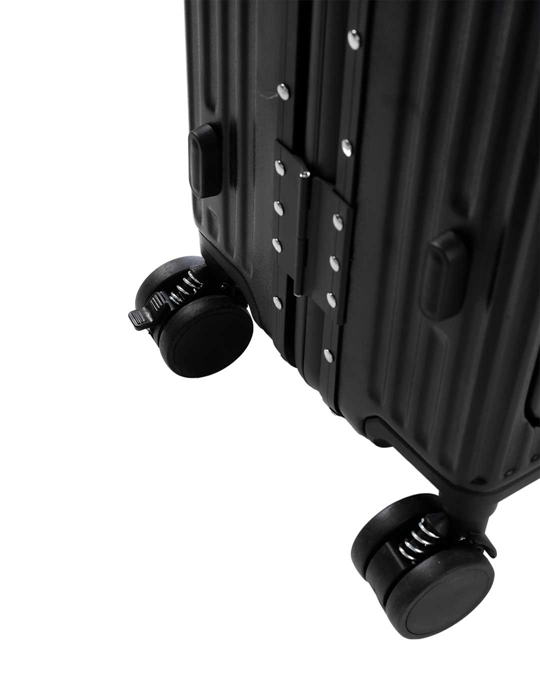 Quest Aluminium Trolley Bag - Black 20" Cabin