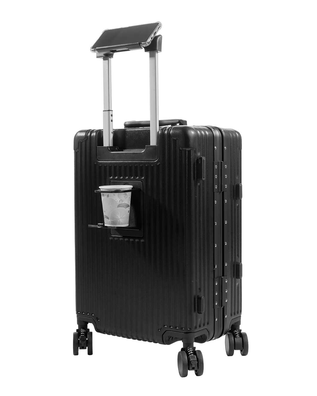 Quest Aluminium Trolley Bag - Black 20" Cabin
