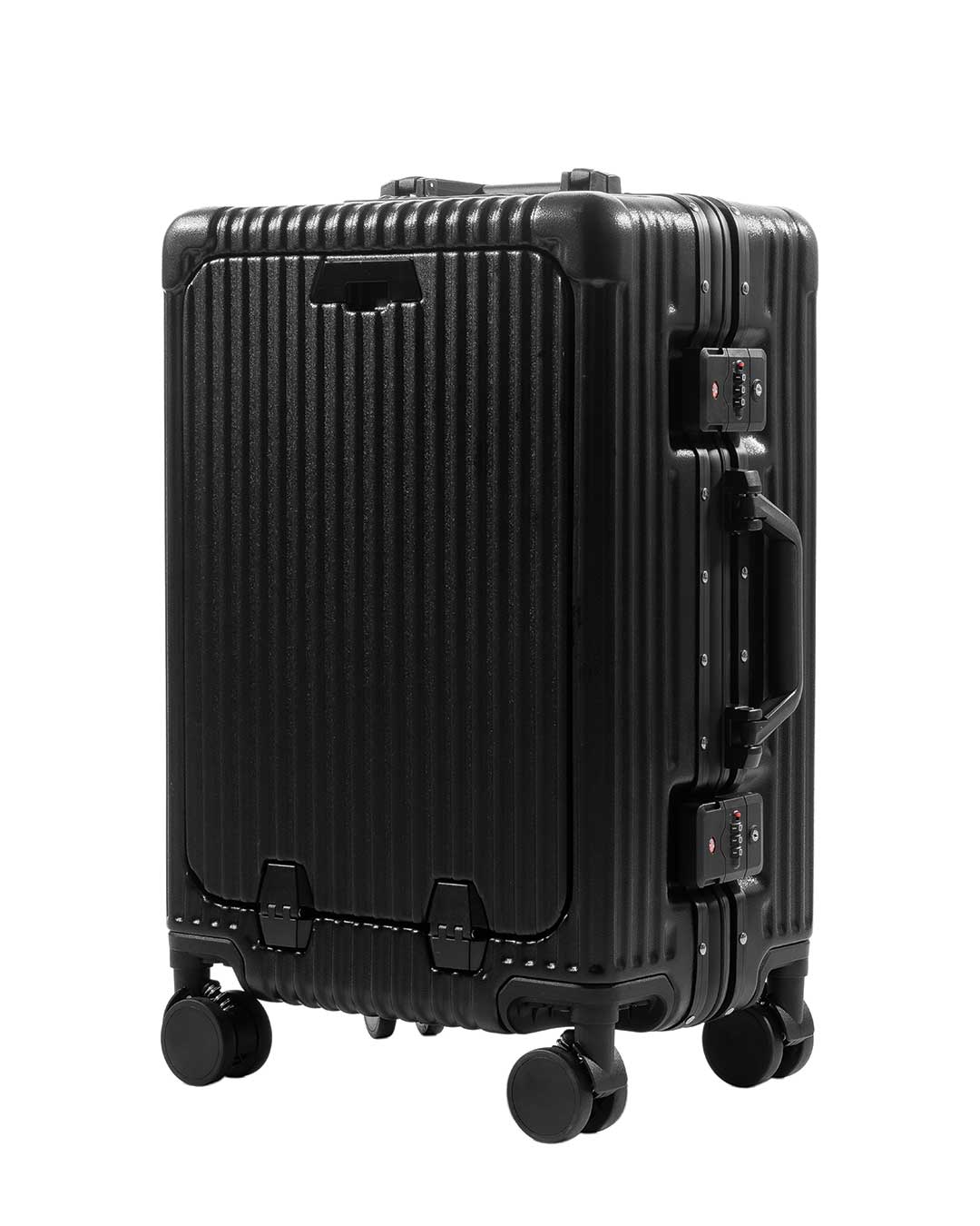 Quest Aluminium Trolley Bag - Black 20" Cabin