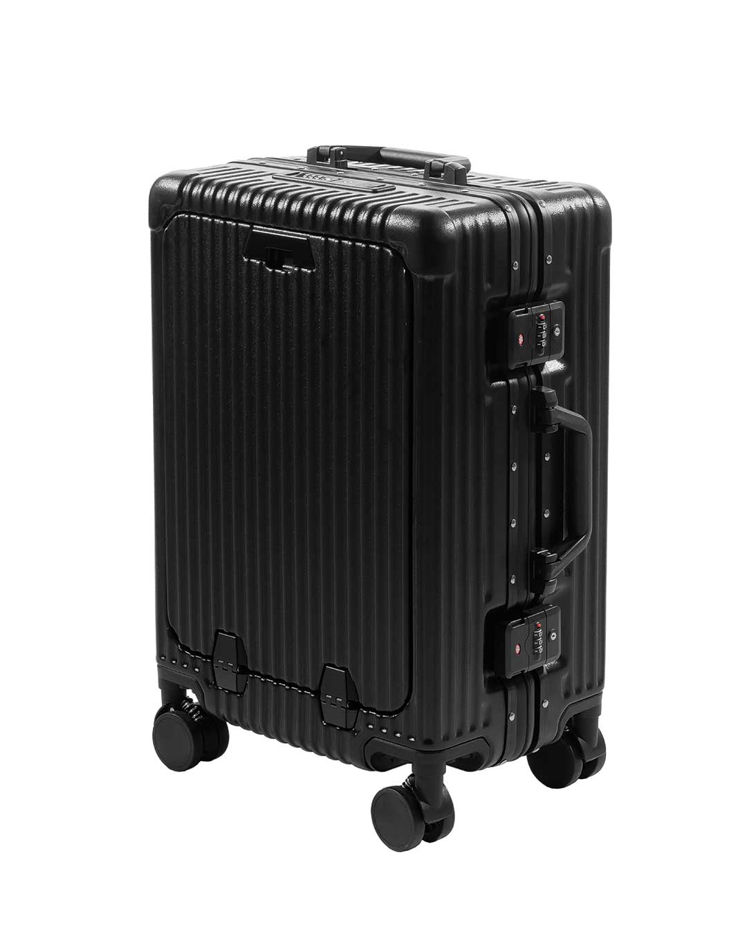 Quest Aluminium Trolley Bag - Black 20" Cabin