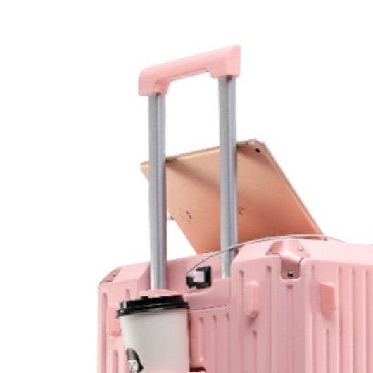 USB Charging Port - PYB Fashion Vogue Suitcase - Multifunctional Trolley Luggage