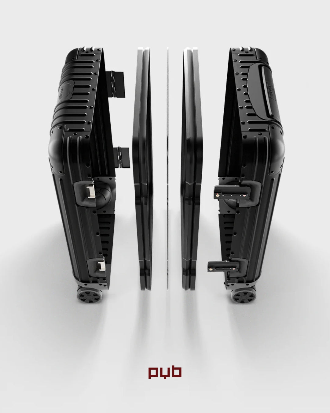 PYB aluminium black trolley bag in India: Below 15000