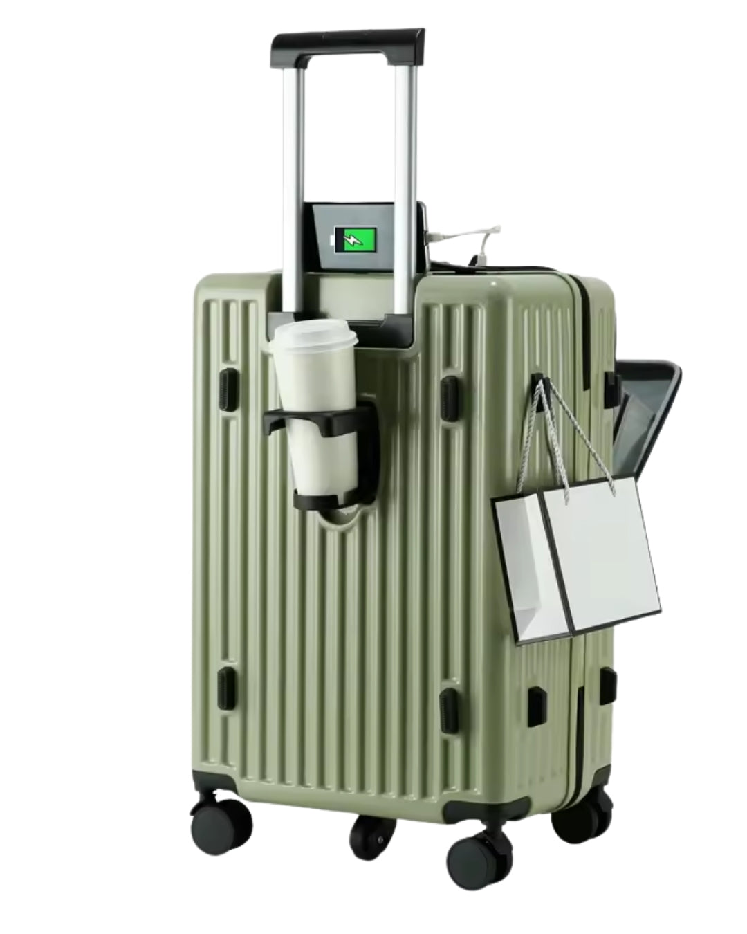 Spinner Trolley Bag - Light Green 20" Cabin