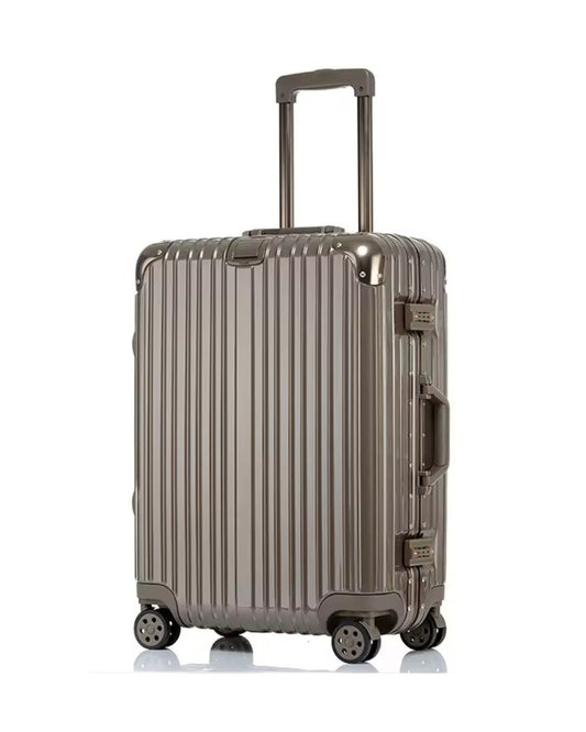 Autograph Lite Brown Cabin 20 inch Aluminium Trolley Bag - PackYourBags- PYB Fashion