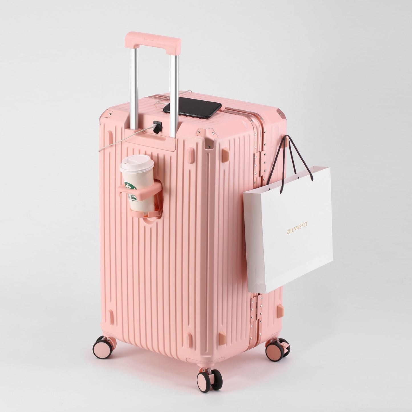 Vogue - Pink 26" PC Check-in Trunk Trolley
